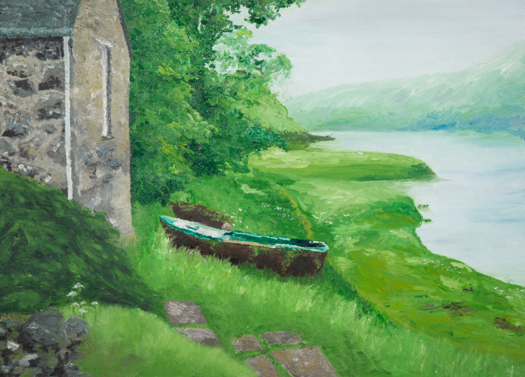 Oil landscape painting