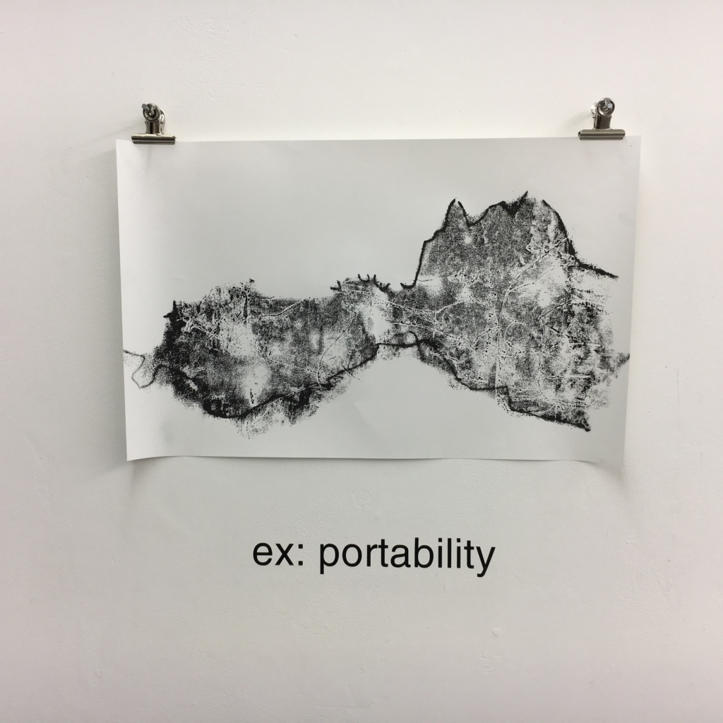 Monotype Print, Ink on folded paper