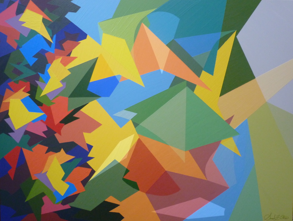 Acrylic abstract painting