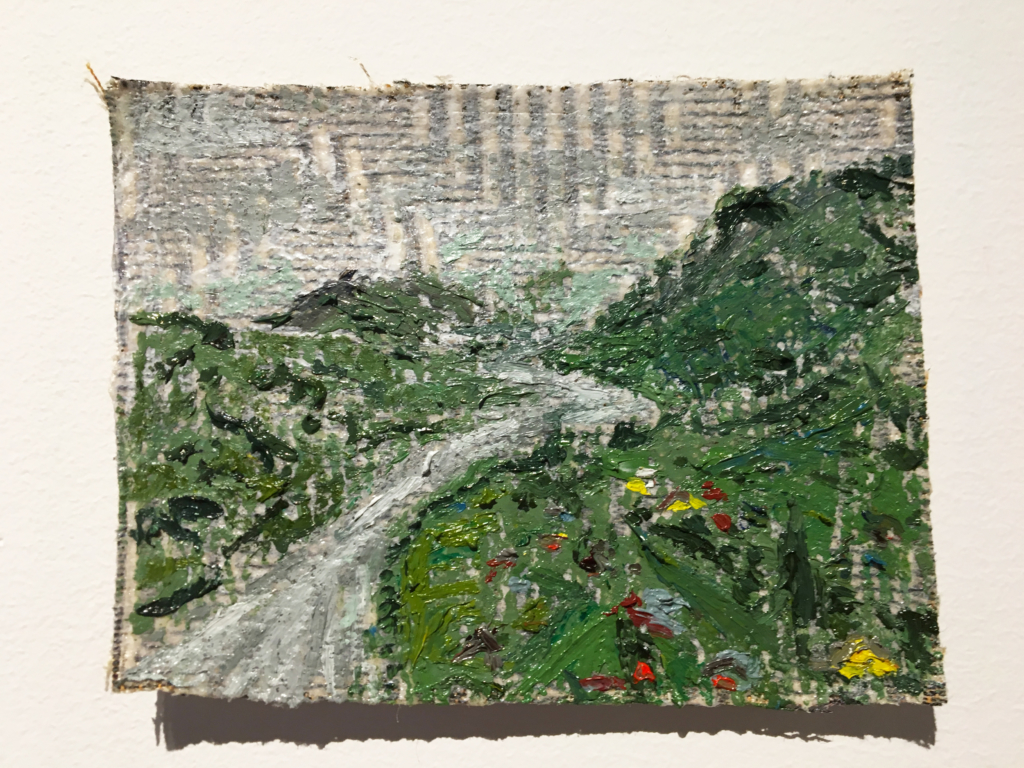 painting of Austrian landscape on fabric