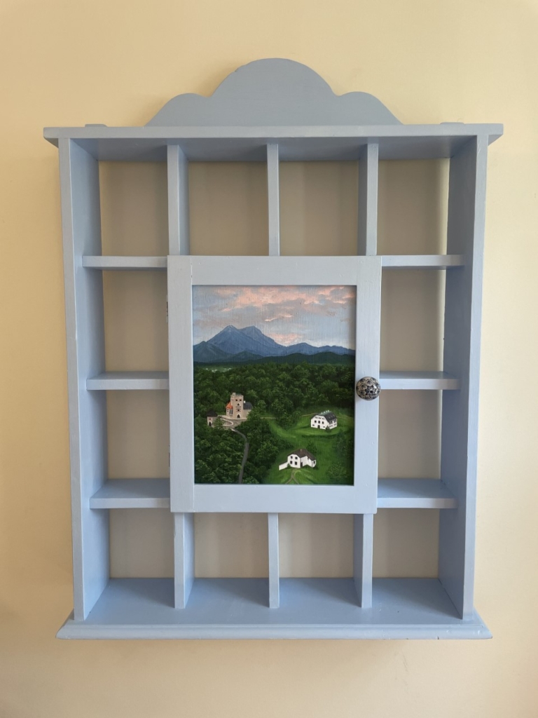 Cabinet with Painted Panel