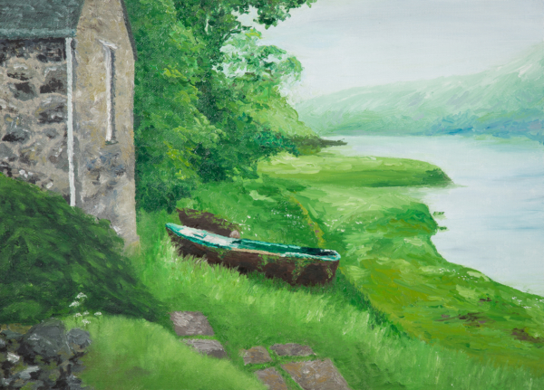 Oil landscape painting