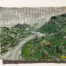 painting of Austrian landscape on fabric