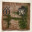 Painting of street lamp in fabric
